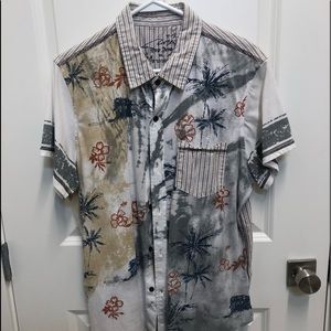 Multi button down short sleeve shirt